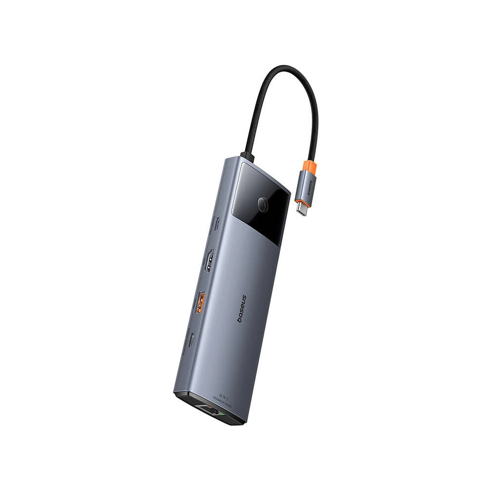 Wholesale 10in1 Baseus Metal Gleam II Series USB-C / HDMI adapter, USB-A (10Gbps), 2xUSB-A, USB-C, USB-C (PD), RJ45, SD/TF, 3.5mm mini-jack - BSU4772 - {ean13} - Hurt