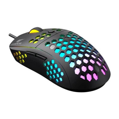 Mysz przewodowa Havit MS1032 RGB, 800-6400 DPI (czarna)
