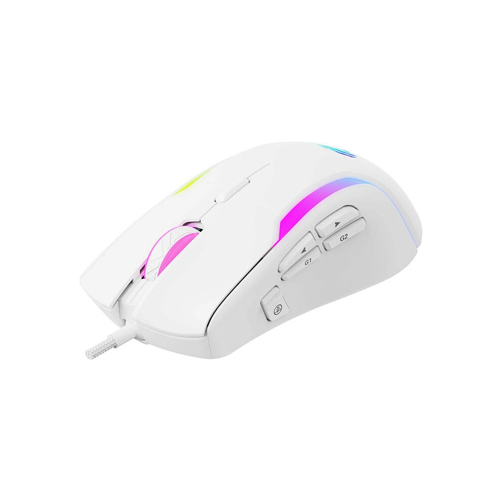 Hurtownia GSM - Drátová myš Havit MS1033 RGB, 800-8000 DPI (bílá) - HVT245 - {ean13} - Hurt