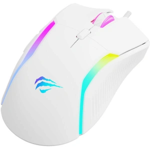 Hurtownia GSM - Drátová myš Havit MS1033 RGB, 800-8000 DPI (bílá) - HVT245 - {ean13} - Hurt