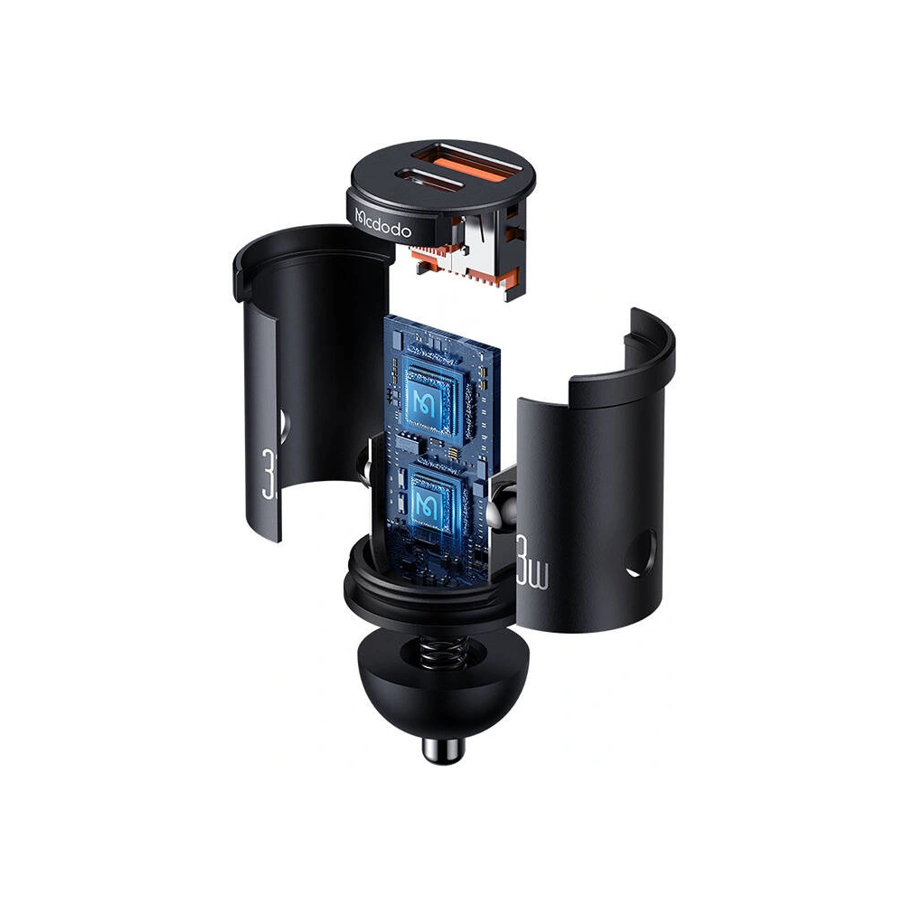 Hurtownia GSM - Auto-Ladegerät Mcdodo CC-2320 USB-A, USB-C, 30W (schwarz) - MDD205 - {ean13} - Hurt