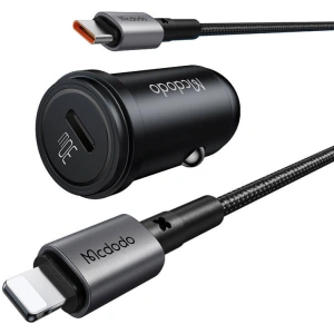 Hurtownia GSM - Autonabíječka Mcdodo CC-7492 USB-C, 30W + kabel USB-C / Lightning (černá) - MDD206 - {ean13} - Hurt