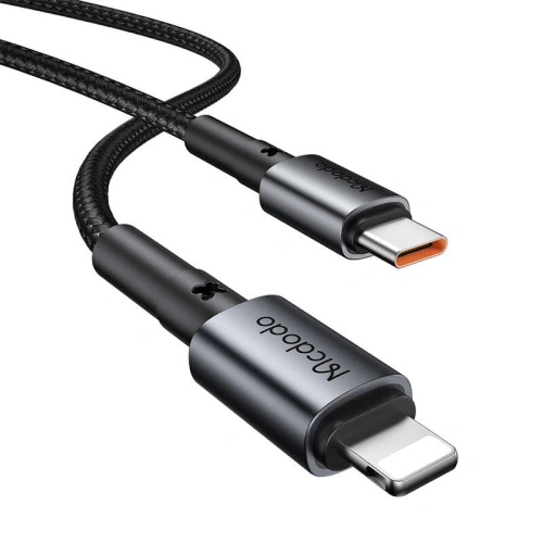 Ładowarka samochodowa Mcdodo CC-7492 USB-C, 30W + kabel USB-C / Lightning (czarna)