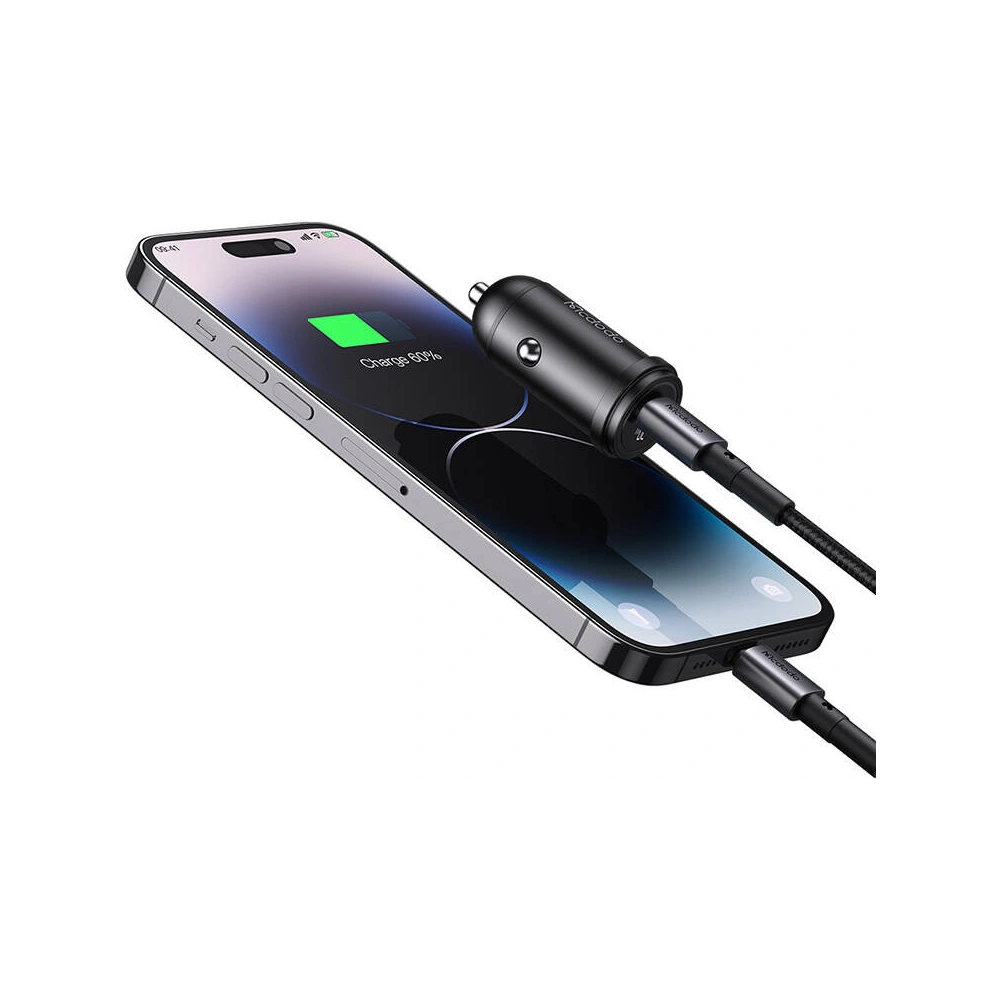 Hurtownia GSM - Autonabíječka Mcdodo CC-7492 USB-C, 30W + kabel USB-C / Lightning (černá) - MDD206 - {ean13} - Hurt