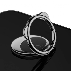 Uchwyt pierścień, ring holder Baseus Bear do telefonu (czarny)