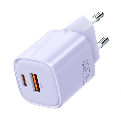 Ładowarka sieciowa Mcdodo CH-0155 USB-A, USB-C, GaN, 33W (fioletowa)