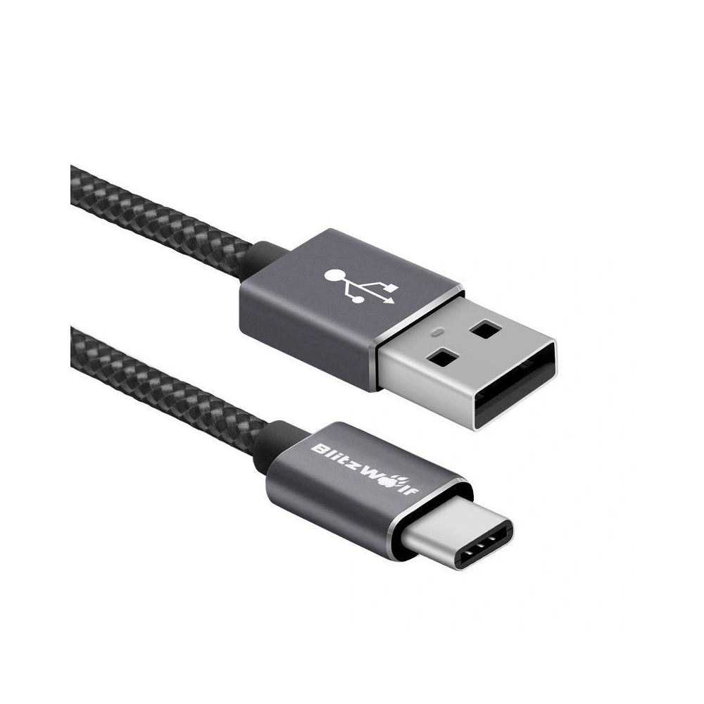 Hurtownia GSM - Kabel USB typu C BlitzWolf BW-TC1 1m czarny - BLZ042BLK - {ean13} - Hurt