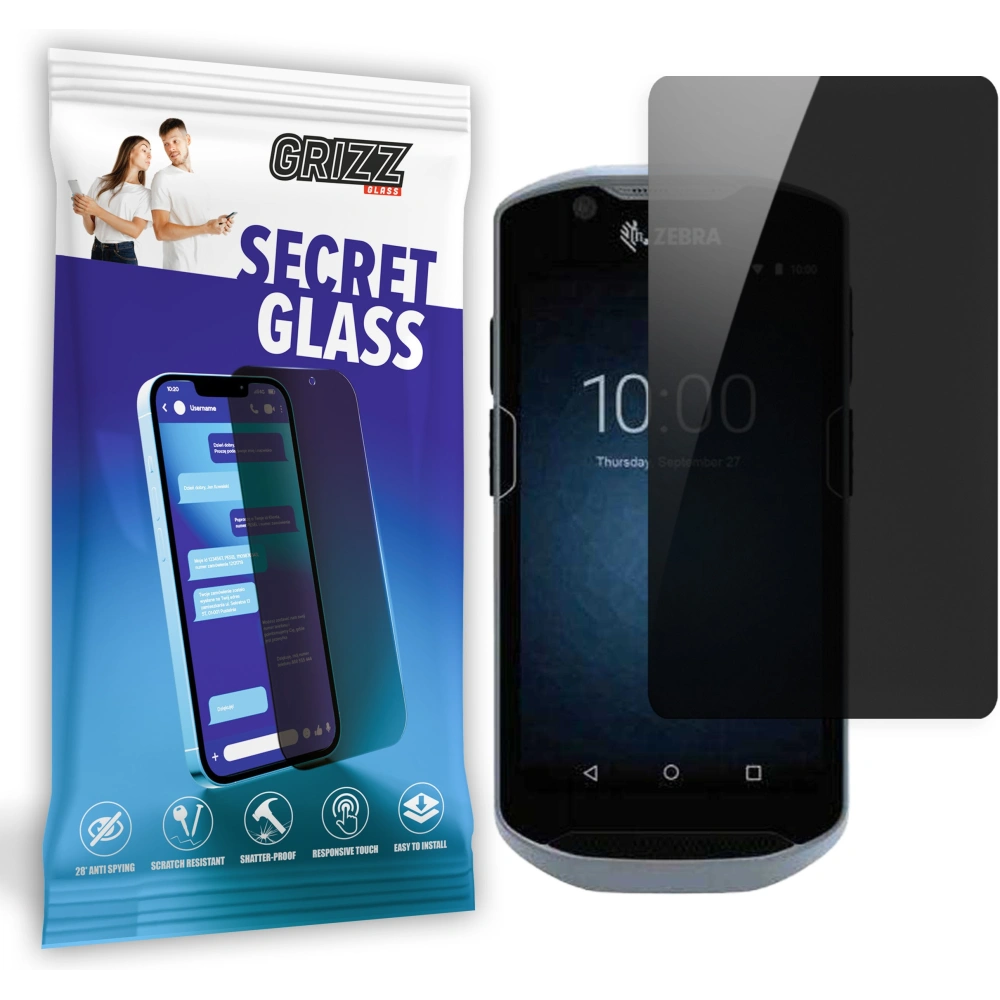 Matowe szkło prywatyzujące GrizzGlass SecretGlass do Zebra TC520K