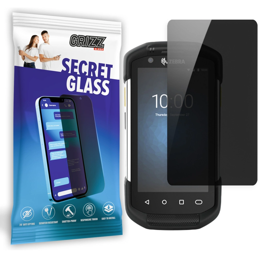 Matowe szkło prywatyzujące GrizzGlass SecretGlass do Zebra TC77