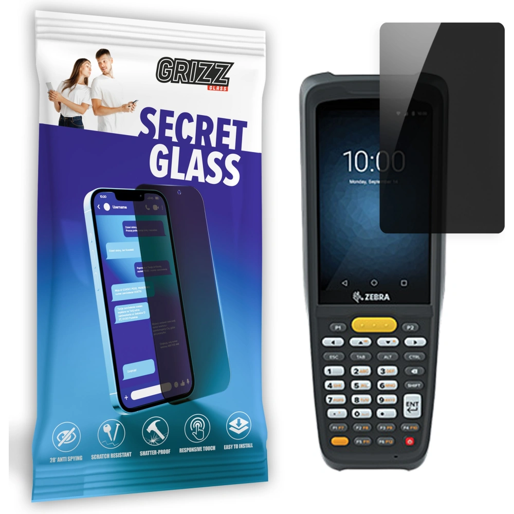 Matowe szkło prywatyzujące GrizzGlass SecretGlass do Zebra MC220