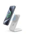 Kabelloses Ladegerät 2w1 Crong MagSpot Stand MagSafe (weiß)