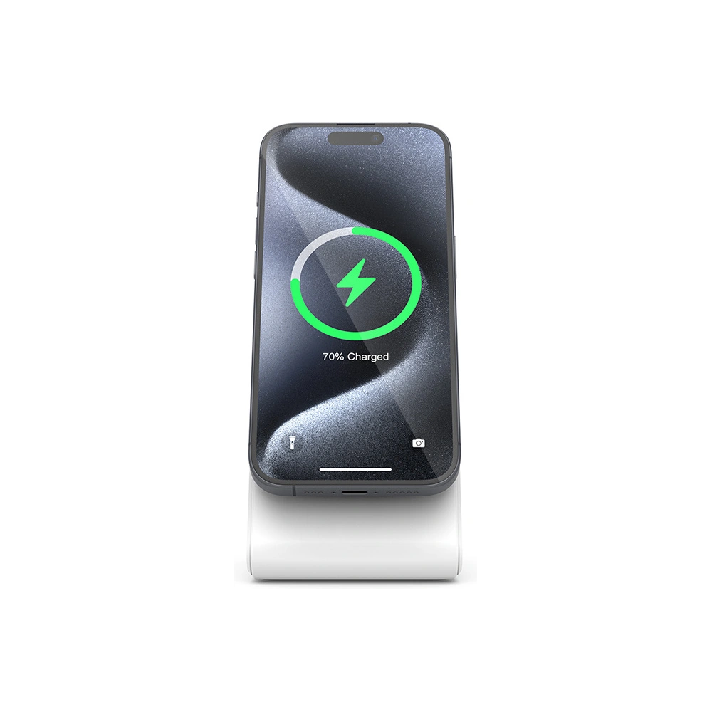 Wholesale Crong MagSpot Stand MagSafe 2-in-1 Wireless Charger (white) - CRG668 - {ean13} - Hurt