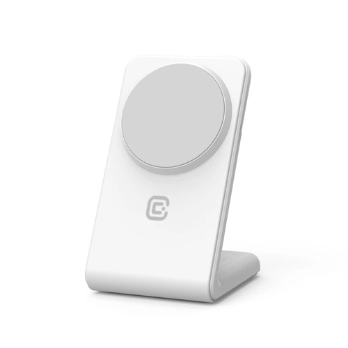 Ładowarka bezprzewodowa 2w1 Crong MagSpot Stand MagSafe (biały)