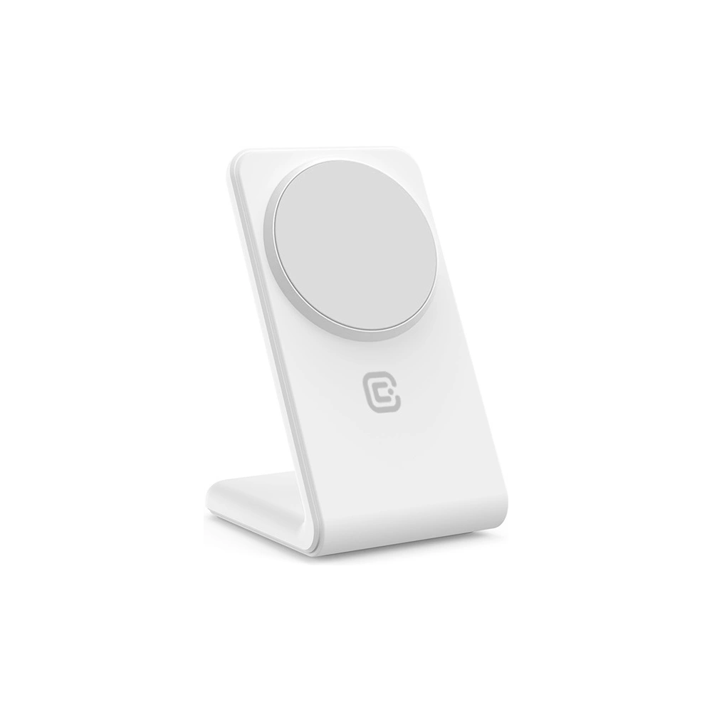 Hurtownia GSM - Vezeték nélküli töltő 2w1 Crong MagSpot Stand MagSafe (fehér) - CRG668 - {ean13} - Hurt