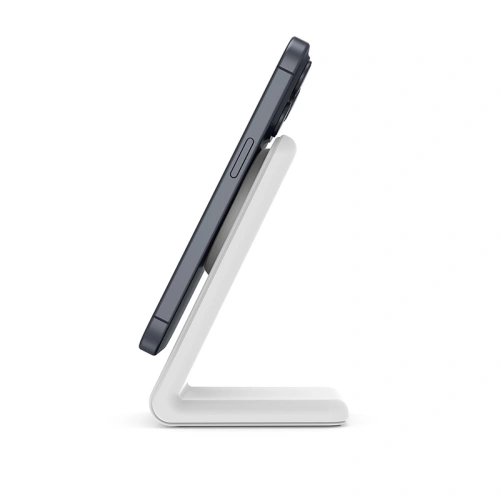Ładowarka bezprzewodowa 2w1 Crong MagSpot Stand MagSafe (biały)