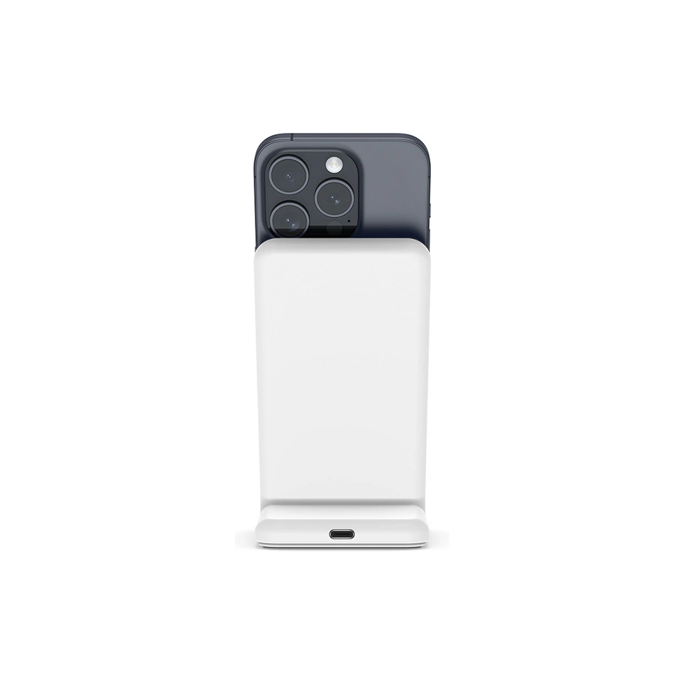 Hurtownia GSM - Încărcător wireless 2w1 Crong MagSpot Stand MagSafe (alb) - CRG668 - {ean13} - Hurt