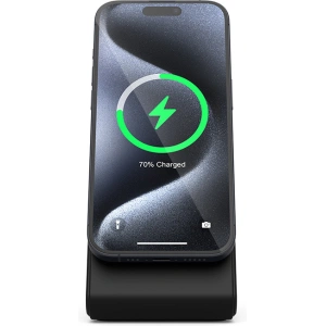 Hurtownia GSM - Vezeték nélküli töltő 2w1 Crong MagSpot Stand MagSafe (fekete) - CRG669 - {ean13} - Hurt
