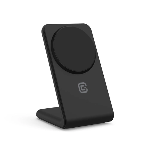 Ładowarka bezprzewodowa 2w1 Crong MagSpot Stand MagSafe (czarny)