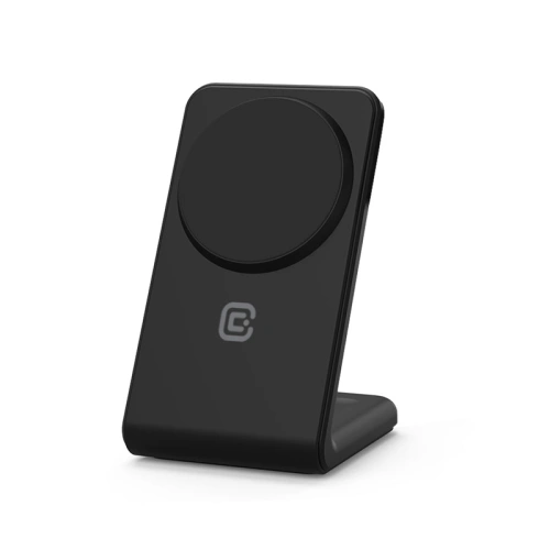 Ładowarka bezprzewodowa 2w1 Crong MagSpot Stand MagSafe (czarny)
