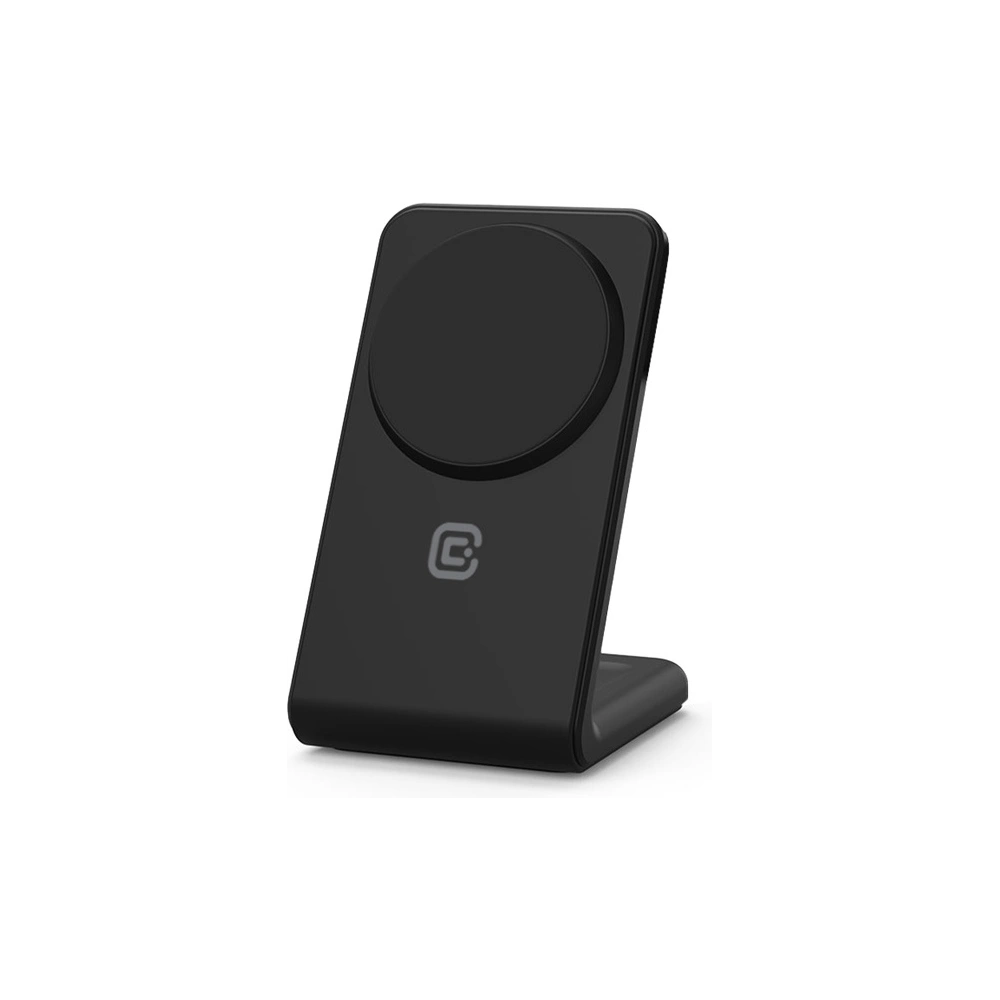 Hurtownia GSM - Încărcător wireless 2w1 Crong MagSpot Stand MagSafe (negru) - CRG669 - {ean13} - Hurt