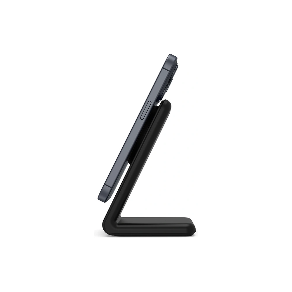 Hurtownia GSM - Vezeték nélküli töltő 2w1 Crong MagSpot Stand MagSafe (fekete) - CRG669 - {ean13} - Hurt