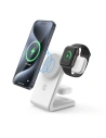 Încărcător wireless 3w1 Crong MagSpot Pivot Stand MagSafe (alb)