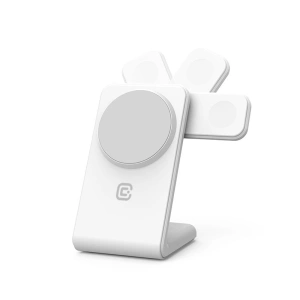 Hurtownia GSM - Vezeték nélküli töltő 3w1 Crong MagSpot Pivot Stand MagSafe (fehér) - CRG670 - {ean13} - Hurt