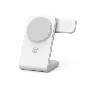 Hurtownia GSM - Vezeték nélküli töltő 3w1 Crong MagSpot Pivot Stand MagSafe (fehér) - CRG670 - {ean13} - Hurt
