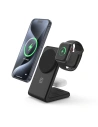 Crong MagSpot Pivot Stand MagSafe 3-in-1 Wireless Charger (black)