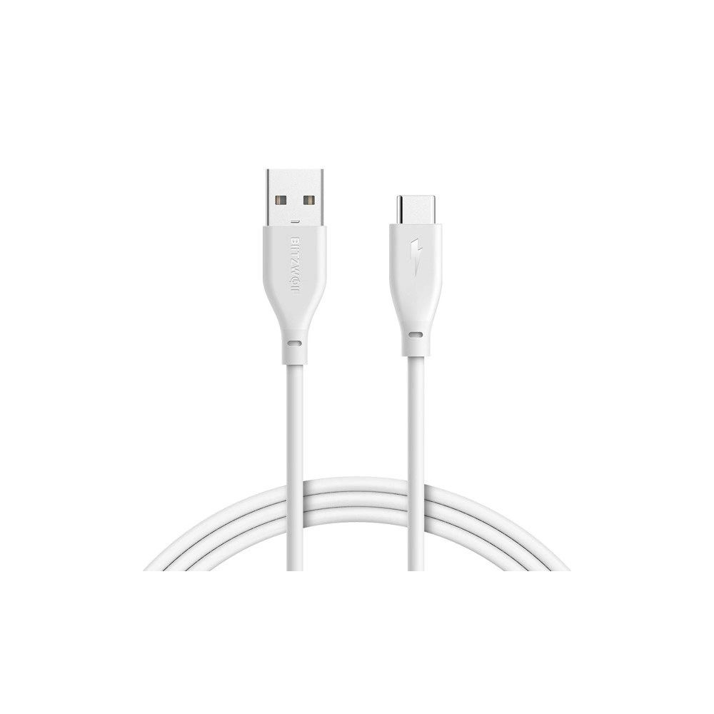 Hurtownia GSM - Kabel USB 2.0 tip C AmpCore BlitzWolf BW-TC12 1m alb - BLZ045WHT - {ean13} - Hurt