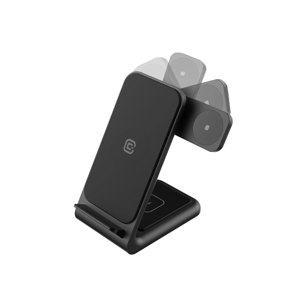 Hurtownia GSM - Încărcător wireless 3w1 Crong PowerSpot Pivot Stand (negru) - CRG672 - {ean13} - Hurt