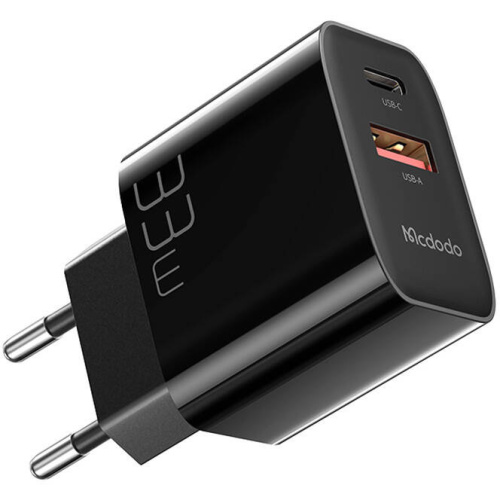 Mcdodo Distributor - 6921002609210 - MDD211 - Mcdodo CH-0921 GaN wall charger USB-A, USB-C, 33W (black) - B2B homescreen