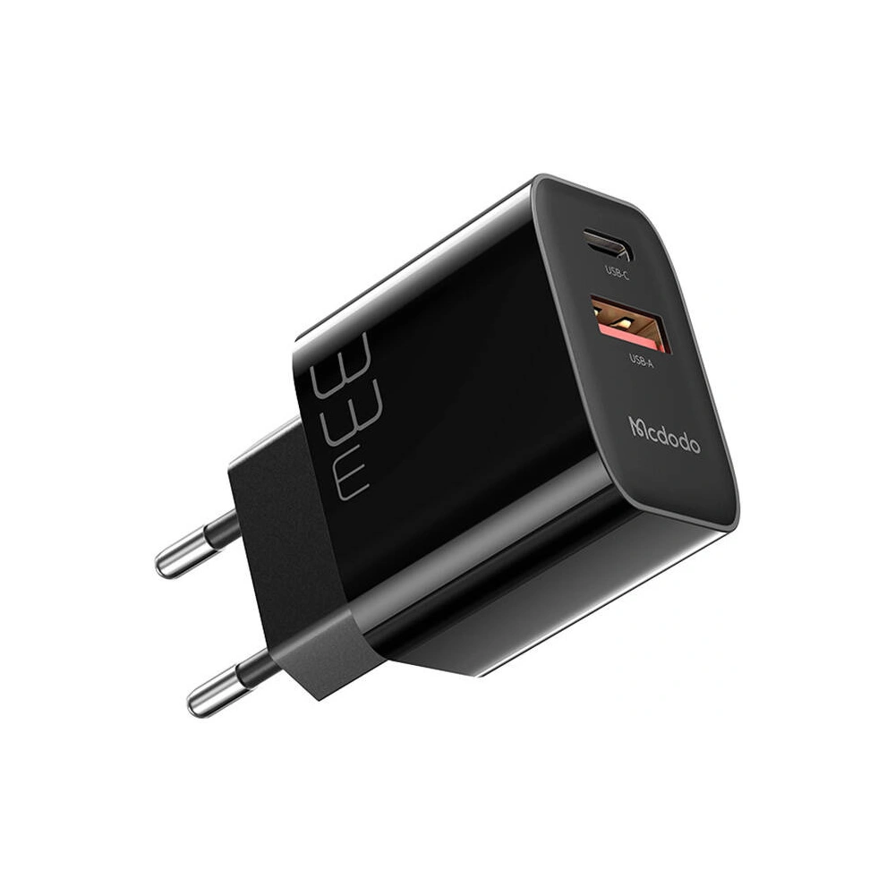 Hurtownia GSM - Hálózati töltő Mcdodo CH-0921 USB-A, USB-C, GaN, 33W (fekete) - MDD211 - {ean13} - Hurt