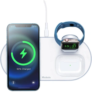 Hurtownia GSM - Vezeték nélküli töltő 3w1 Mcdodo CH-7060 3w1, 15W fehér - MDD214 - {ean13} - Hurt