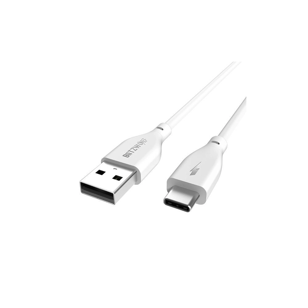 Hurtownia GSM - Kabel USB 2.0 tip C AmpCore BlitzWolf BW-TC12 1m alb - BLZ045WHT - {ean13} - Hurt