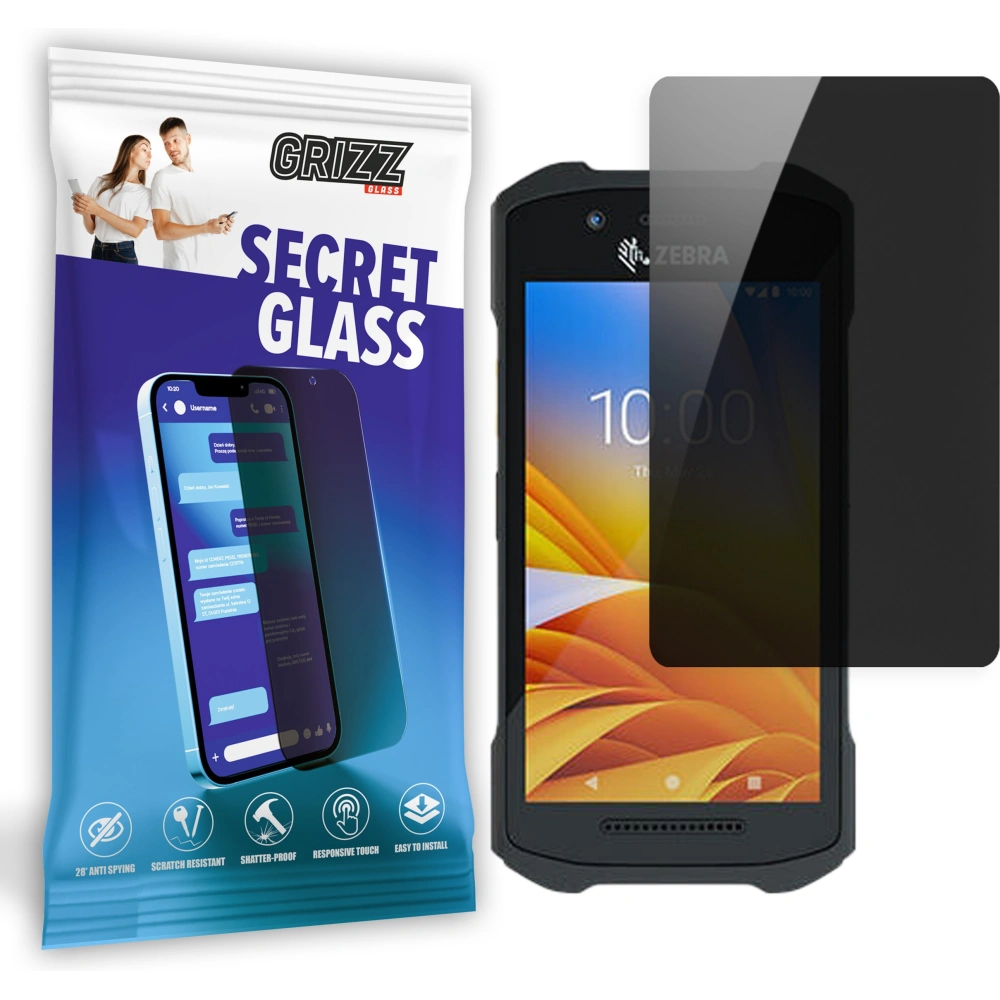 Matowe szkło prywatyzujące GrizzGlass SecretGlass do Zebra TC26 / TC21