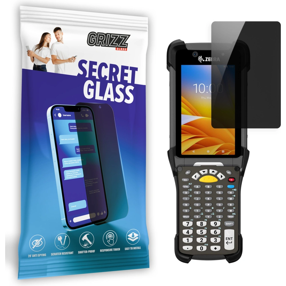 Matowe szkło prywatyzujące GrizzGlass SecretGlass do Zebra MC 9300 Series