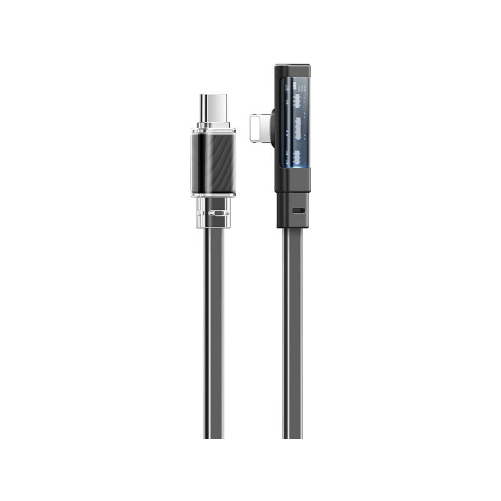 Hurtownia GSM - Kabel kątový Mcdodo CA-3440 USB-C / Lightning, 1.2m s LED (černý) - MDD221 - {ean13} - Hurt