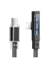 Hurtownia GSM - Kabel kątový Mcdodo CA-3440 USB-C / Lightning, 1.2m s LED (černý) - MDD221 - {ean13} - Hurt