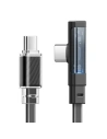 Kabel kątový Mcdodo CA-3453 USB-C / USB-C, 1.8m s LED (černý)