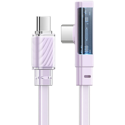 Mcdodo Distributor - 6921002634540 - MDD224 - Mcdodo CA-3454 angle cable USB-C / USB-C, 1.8m z LED (purple) - B2B homescreen