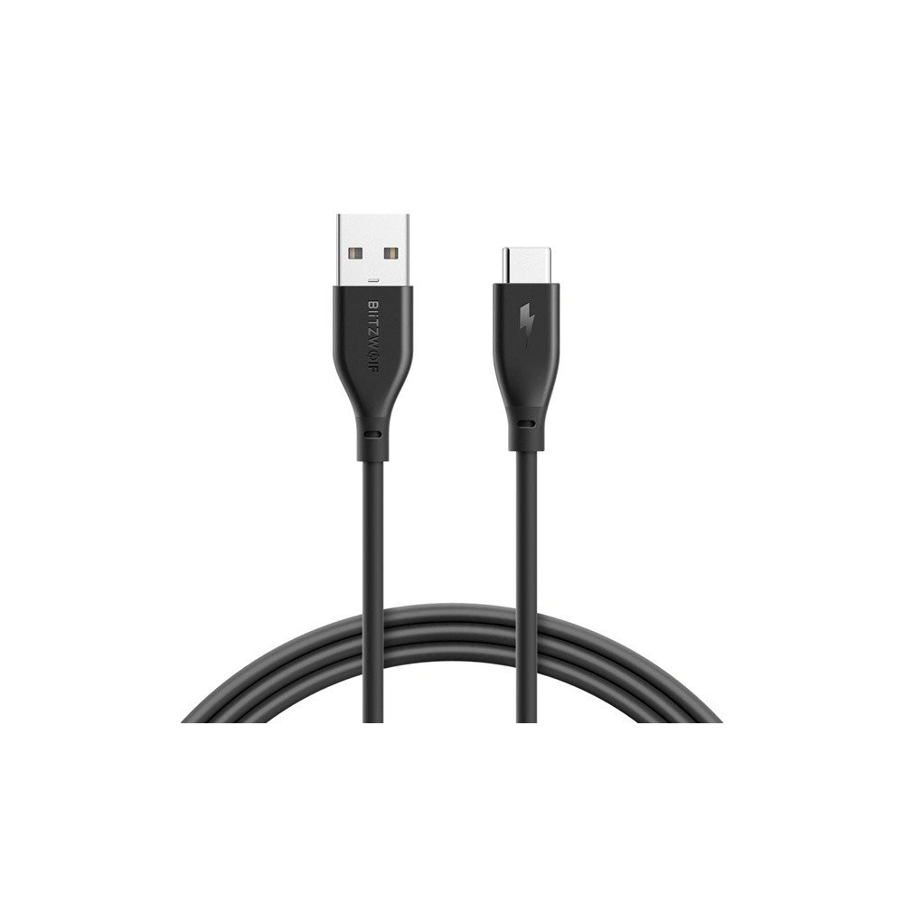 Hurtownia GSM - USB 2.0 Typ C AmpCore BlitzWolf BW-TC12 1m schwarz - BLZ046BLK - {ean13} - Hurt