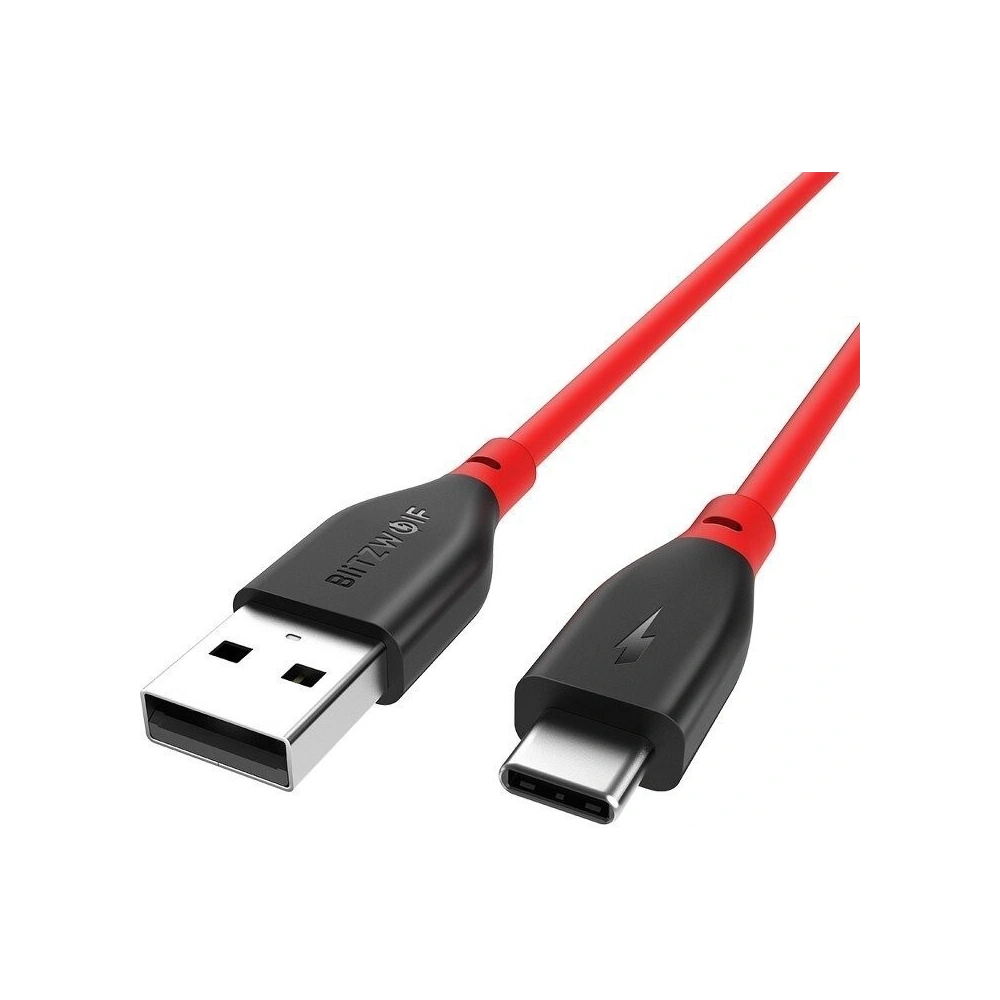 Hurtownia GSM - Kabel USB 2.0 typu C AmpCore BlitzWolf BW-TC12 1m czerwony - BLZ047RED - {ean13} - Hurt