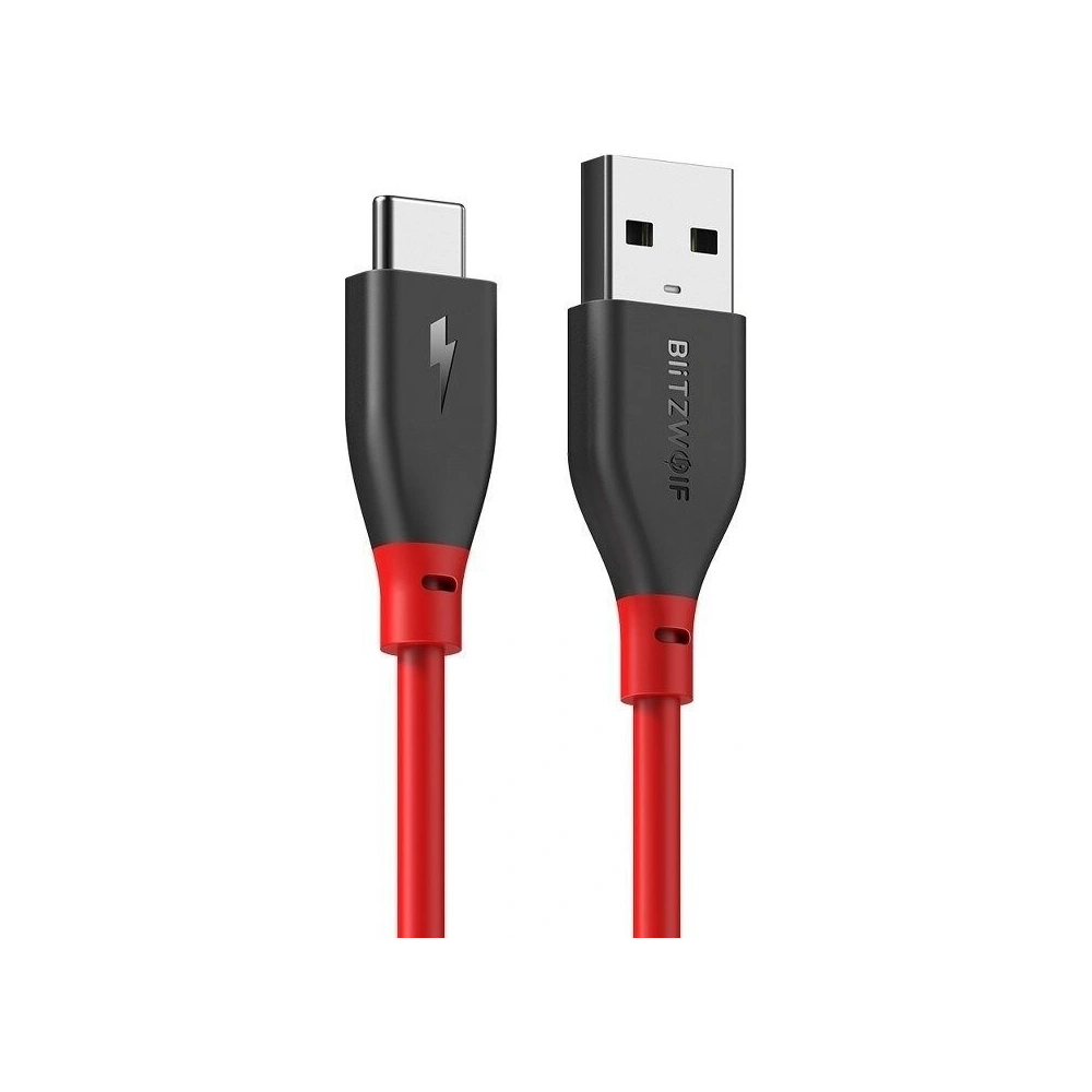 Hurtownia GSM - Kabel USB 2.0 typu C AmpCore BlitzWolf BW-TC12 1m czerwony - BLZ047RED - {ean13} - Hurt