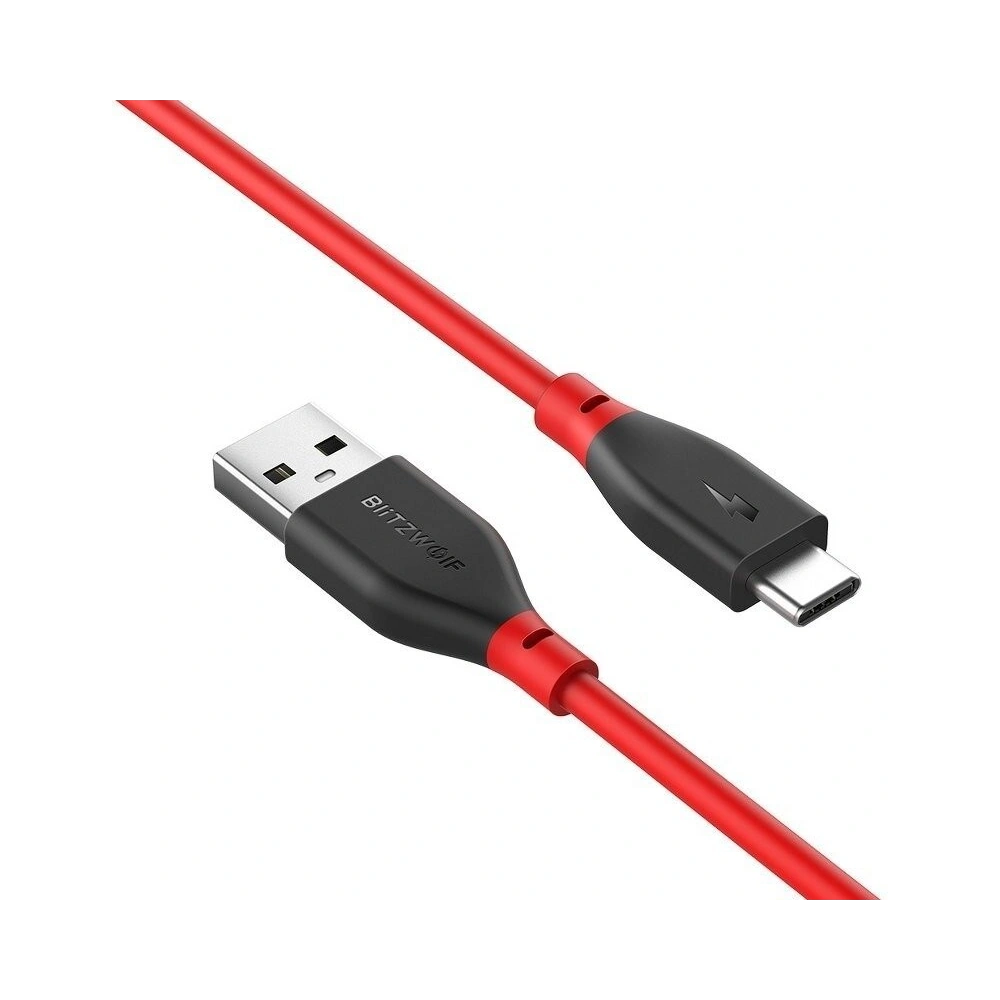 Hurtownia GSM - Kabel USB 2.0 typu C AmpCore BlitzWolf BW-TC12 1m czerwony - BLZ047RED - {ean13} - Hurt