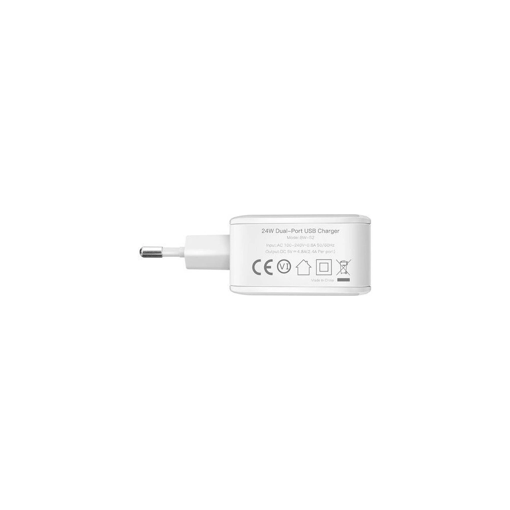 Wholesale Wall Charger USB BlitzWolf BW-S2 4,8A 24W White - BLZ048WHT - {ean13} - Hurt