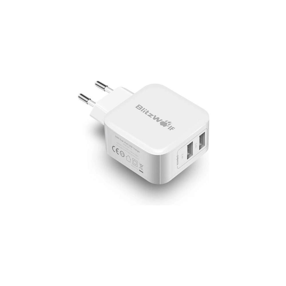 Hurtownia GSM - Ładowarka USB BlitzWolf BW-S2 4,8A 24W biała - BLZ048WHT - {ean13} - Hurt