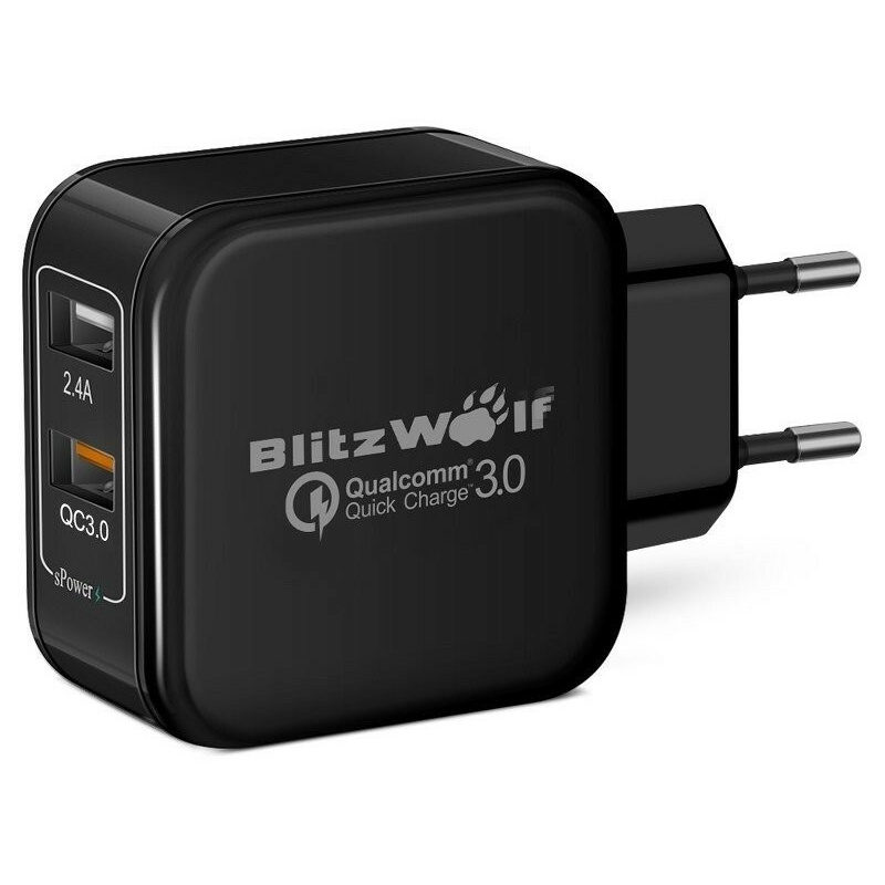 Hurtownia BlitzWolf - 5901597312307 - BLZ050BLK - Ładowarka sieciowa USB BlitzWolf BW-S6 30W czarna - B2B homescreen