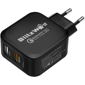 Ładowarka sieciowa USB BlitzWolf BW-S6 30W czarna