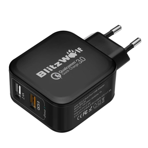 Ładowarka sieciowa USB BlitzWolf BW-S6 30W czarna
